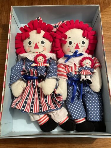 Raggedy Ann And Andy Exclusive Limited Edition Stars And Stripes Applause W/ Coa