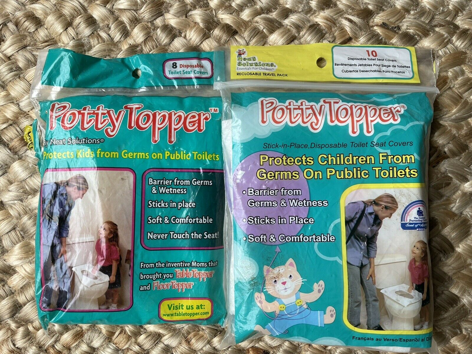 Potty Topper Disposable Toilet Seat Covers Travel Packs 14 Toddler Training Germ
