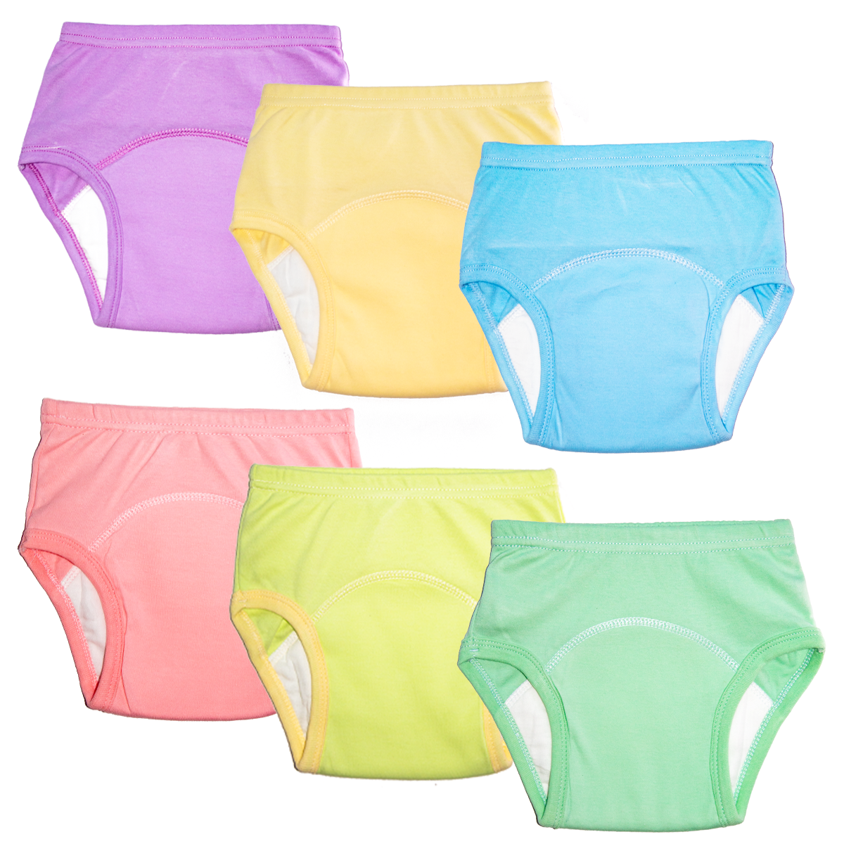 Potty Training Pants for Girls, 6 Pack Solid Colors Training Underwear(1T2T3T4T)