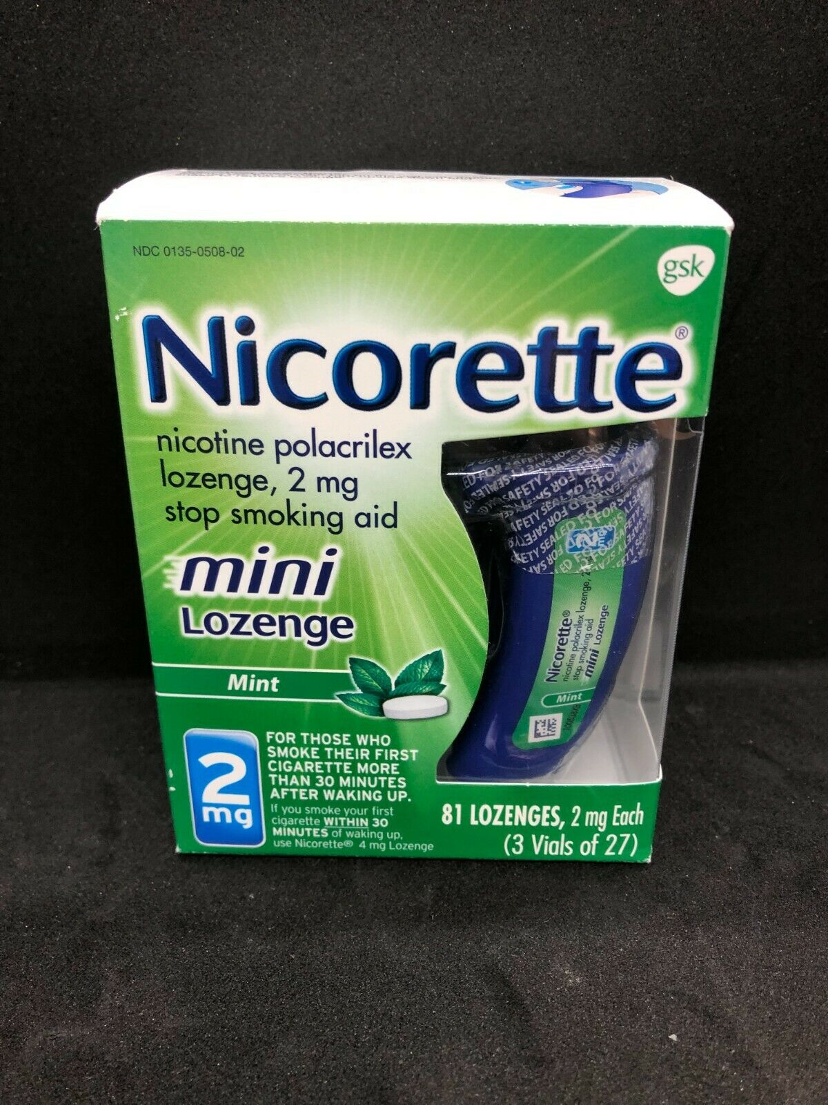 Nicorette Mini Lozenges 2mg Mint 81 Pieces, Exp. 6/21, Fast Free Shipping!!