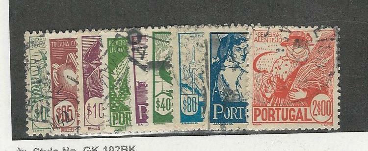 Portugal, Postage Stamp, #605-611, 613-614 Used, 1941